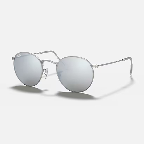 【Ray-Ban】 ROUND FLASH LENSES ラウンドフラッシュレンズ RB3447 019/30 マットシルバー/シルバーフラッシュ サングラス 50サイズ
