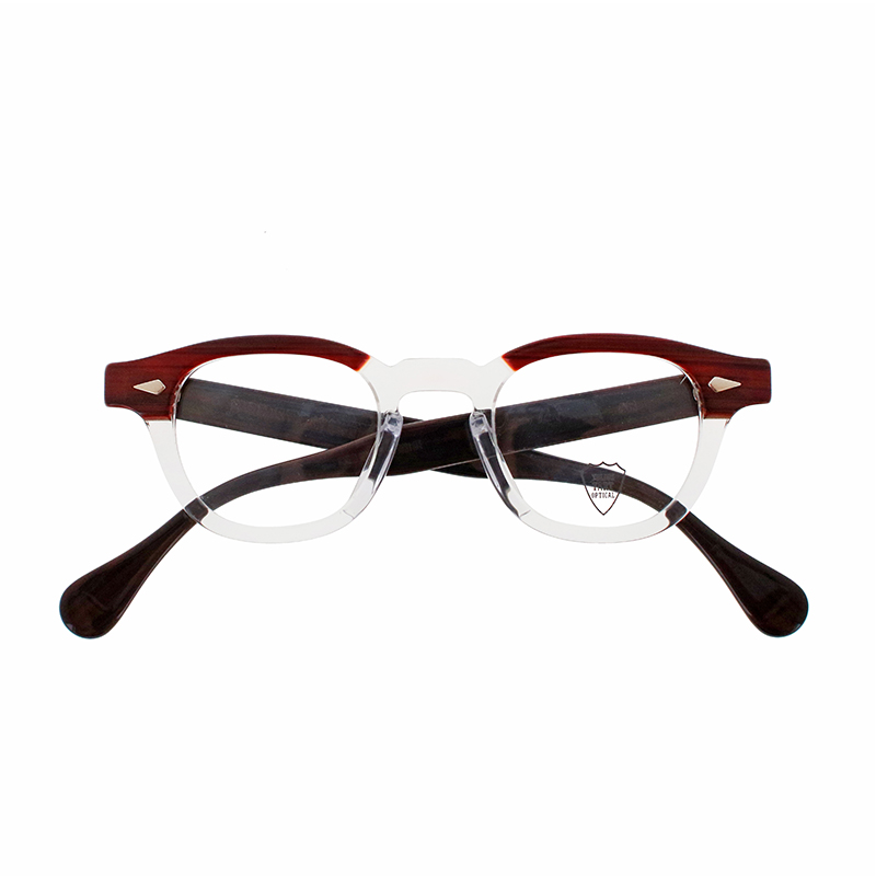 【JULIUS TART OPTICAL】 AR42-J（Red Wood Clear） メガネ 42サイズ