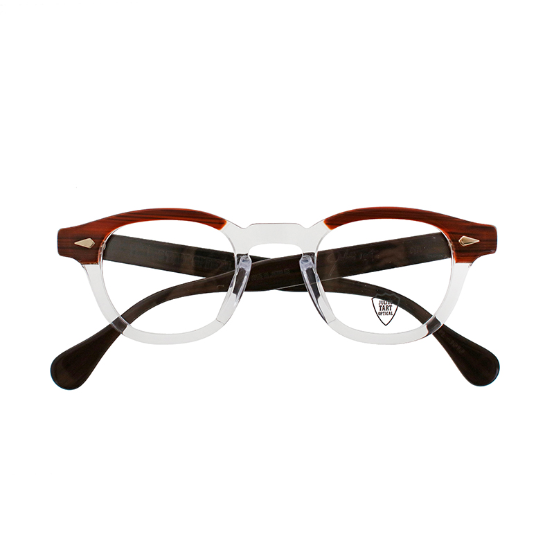 【JULIUS TART OPTICAL】 AR44/24-J（Red Wood Clear） メガネ 44サイズ（ブリッジ24mm）