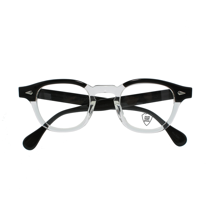 【JULIUS TART OPTICAL】 AR44/24-I（Black Wood Clear） メガネ 44サイズ（ブリッジ24mm）