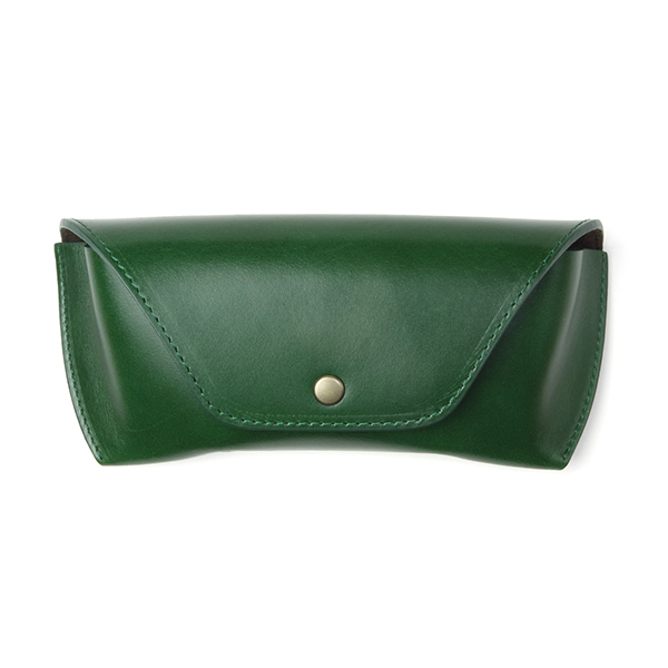 【DIFFUSER】 OIL LEATHER EYEWEAR CASE SG1076F（Green&Dark Brown） オイルレザー眼鏡ケース