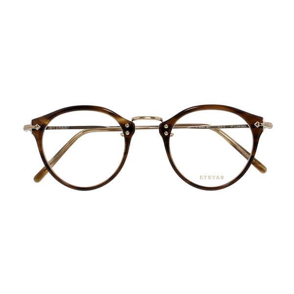 【EYEVAN】 CAPSULE COLLECTION E-0505（47） OLB/G（OLIVE BAMBOO/GOLD） メガネ 47サイズ