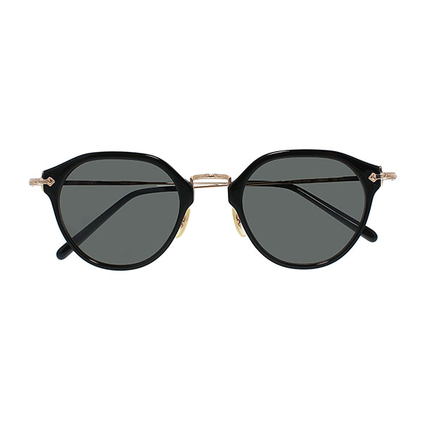 【EYEVAN】 CAPSULE COLLECTION E-0508-SUN PBK/G（PIANO BLACK/GOLD） レンズカラー：GRAY PL 偏光レンズ サングラス