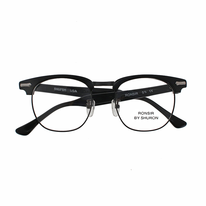 【SHURON】 RONSIR ZYL ロンサー 50-20 Ebony/Black TaperTemple メガネ 50サイズ（ブリッジ20mm）