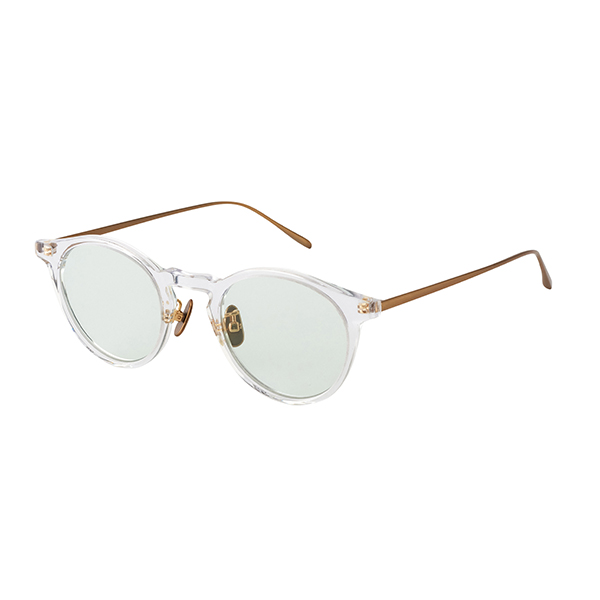 【A.D.S.R.】 COLIN コリン 02a（Clear/Antique Gold） レンズカラー：Blue Green （付属交換レンズ：Clear） サングラス