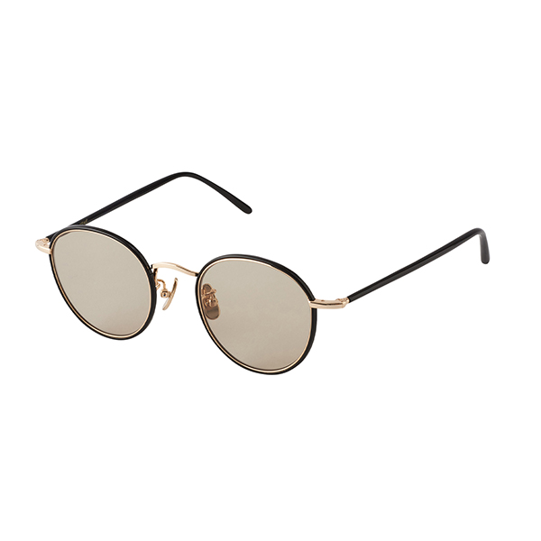【A.D.S.R.】 CAMERON キャメロン 01c（Shiny Black/Gold） レンズカラー：Lt.Brown （付属交換レンズ：Clear） サングラス