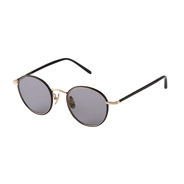【A.D.S.R.】 CAMERON キャメロン 01d（Shiny Black/Gold） レンズカラー：Lt.Gray （付属交換レンズ：Clear） サングラス