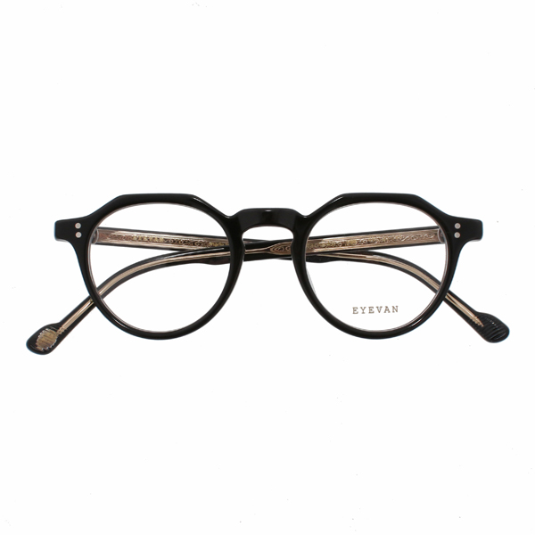 【EYEVAN】 Attache（45） アタッシュ45 PBK（PIANO BLACK） メガネ 45サイズ
