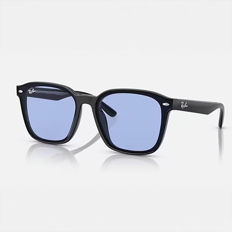 【Ray-Ban】 RB4392D-601/80ポリッシュ ブラック　レンズ　ブルーサングラス 66 サイズ
