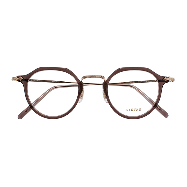 【EYEVAN】 CAPSULE COLLECTION E-0511 BST/G（BISTRE/GOLD） メガネ
