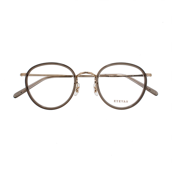 【EYEVAN】 CAPSULE COLLECTION E-0509（47） SMK/G（SMOKE/GOLD） メガネ 47サイズ