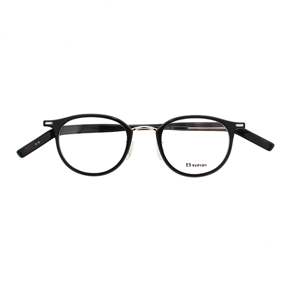 E5 eyevan | 【E5 eyevan】 c1 BK/WG（Black/White Gold） メガネ