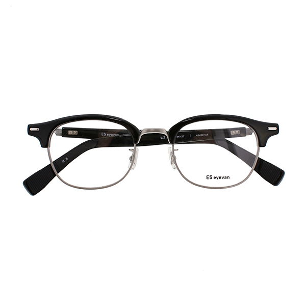 【E5 eyevan】 c3 BK/ST（Black/Shirring Titanium） メガネ