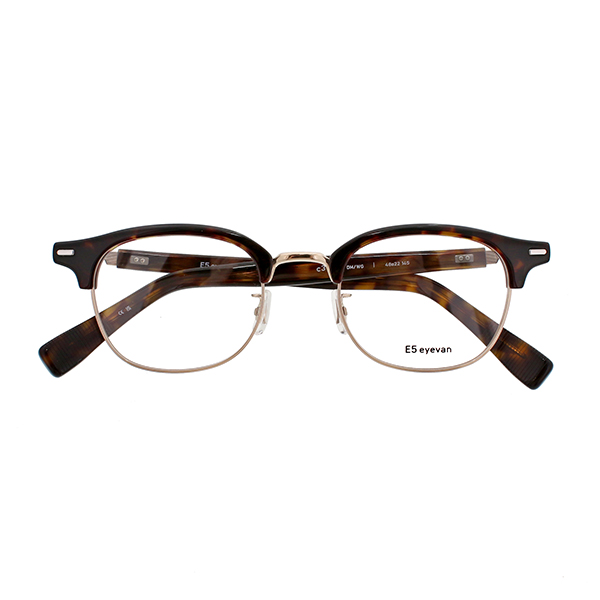 【E5 eyevan】 c3 DM/WG（Dark Demi/White Gold） メガネ