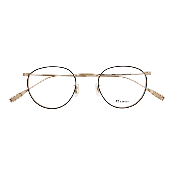 【E5 eyevan】 m8 MBKWG/WG（Mat Black/White Gold/White Gold） メガネ