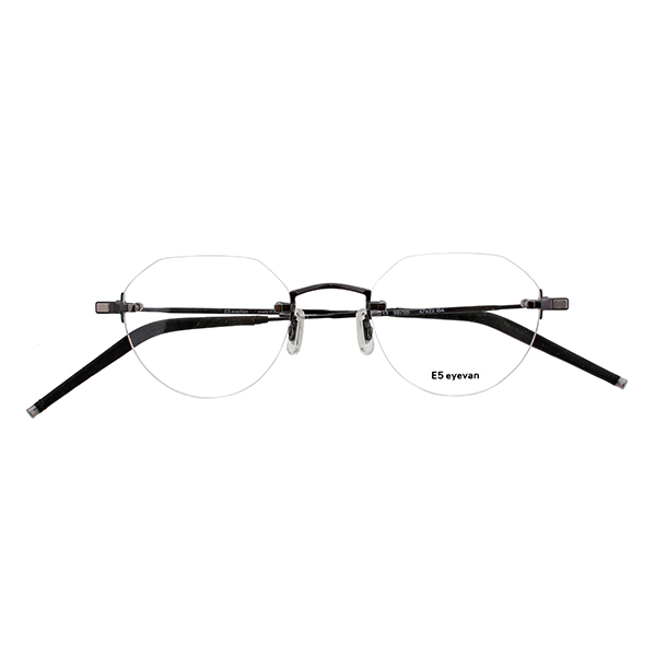 【E5 eyevan】 l3 GB/GB（Gun Black/Gun Black） メガネ