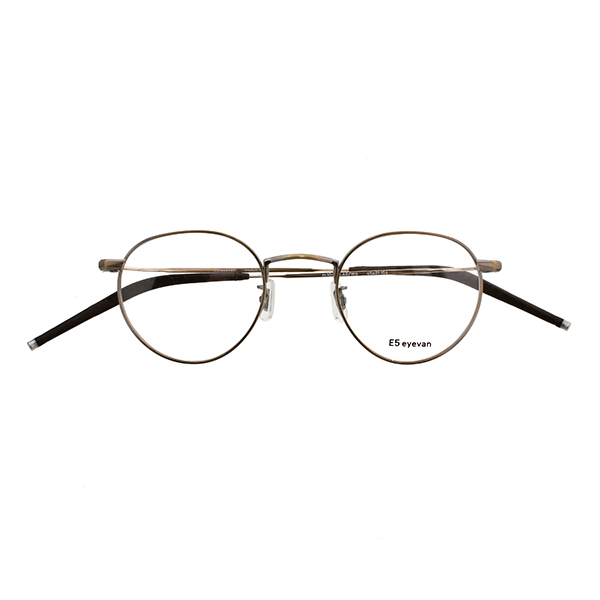 【E5 eyevan】 m10（45） AG/WG（Antique Gold/White Gold） メガネ 45サイズ