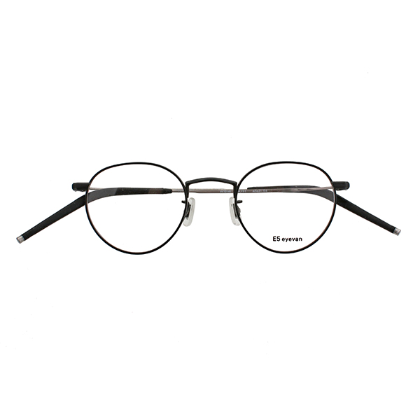 【E5 eyevan】 m10（45） MBK/ST（Mat Black/Shirring Titanium） メガネ 45サイズ