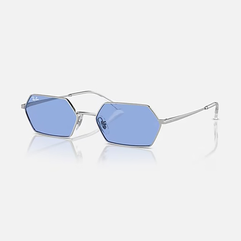 【Ray-Ban】 YEVI BIO-BASED イエヴィ RB3728 003/80 シルバー/ブルー サングラス 55サイズ