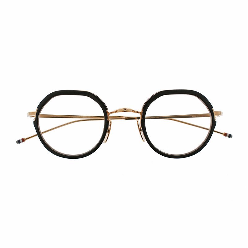 【THOM BROWNE】 UEO911A-001-45（Black/White Gold） メガネ 45サイズ