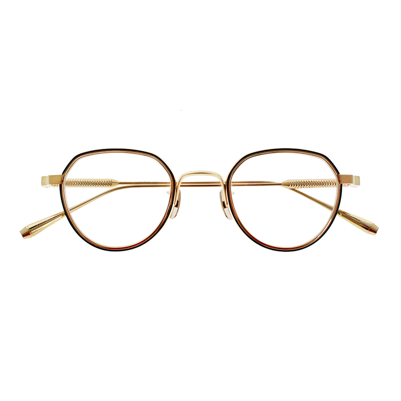 【THE WHITE SCREEN】 Helix ヘリックス LGD/MBK（Light Gold/Mat Black） メガネ