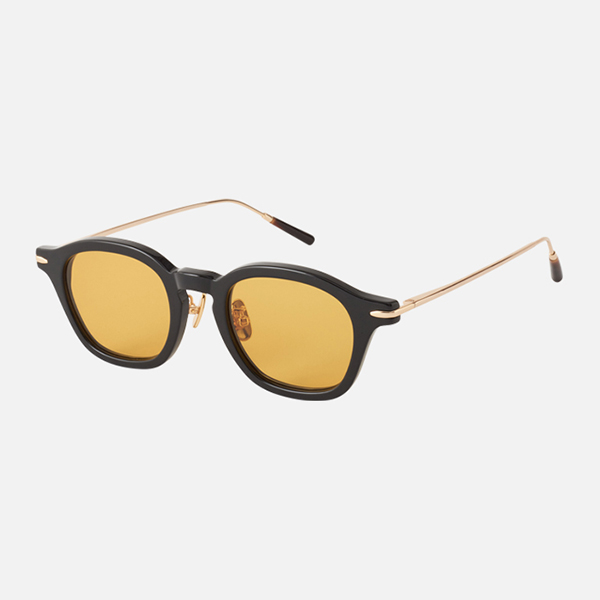 【A.D.S.R.】 BYRNE バーン 01b（Shiny Black） レンズカラー：Mustard サングラス