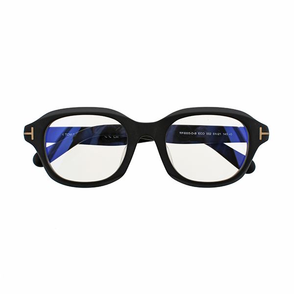 【TOM FORD】 TF6005-D-B ECO 002（マットブラック） ブルーライトカット メガネ 51サイズ