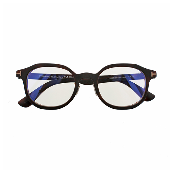 【TOM FORD】 TF6007-D-B 056（マットダークハバナ） ブルーライトカット メガネ 50サイズ