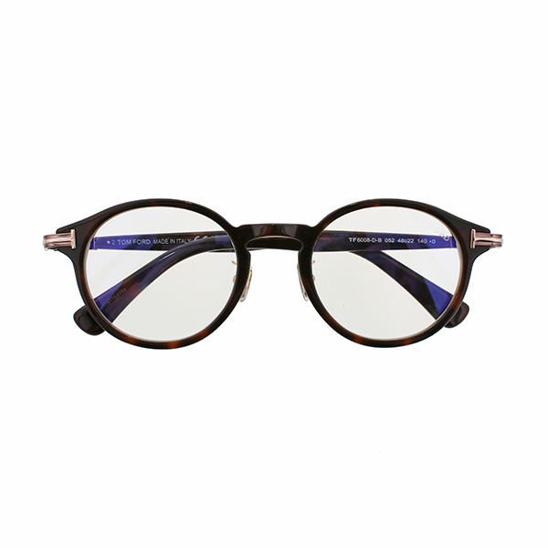 【TOM FORD】 TF6008-D-B 052（ダークハバナ） ブルーライトカット メガネ 48サイズ
