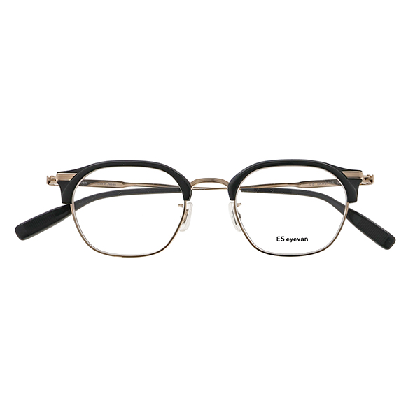 【E5 eyevan】 c5 BKWG/WG（Black/White Gold/White Gold） メガネ