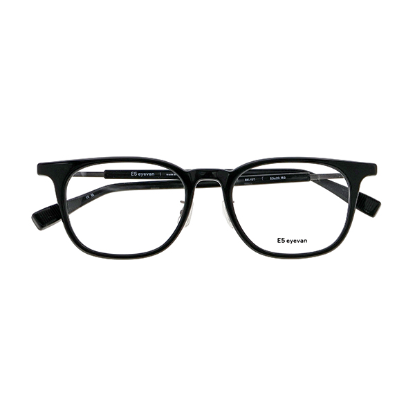 【E5 eyevan】 p21 BK/ST（Black/Shirring Titanium） メガネ