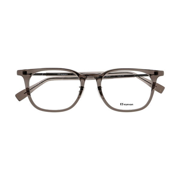 【E5 eyevan】 p21 SM/ST（Smoke/Shirring Titanium） メガネ