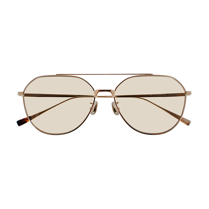 【BLANC..】B0042 GOLD/L.KHAKI サングラス