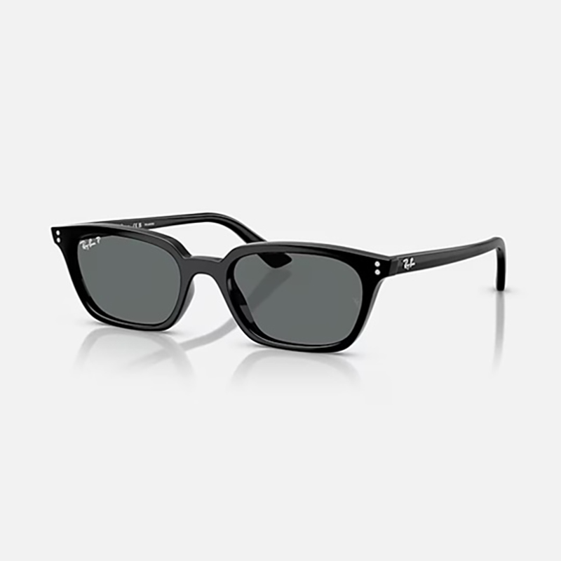 【Ray-Ban】 ZAYA BIO-BASED RB4456F 667781 ポリッシュブラック/ダークグレーポラライズド 偏光レンズ サングラス 52サイズ