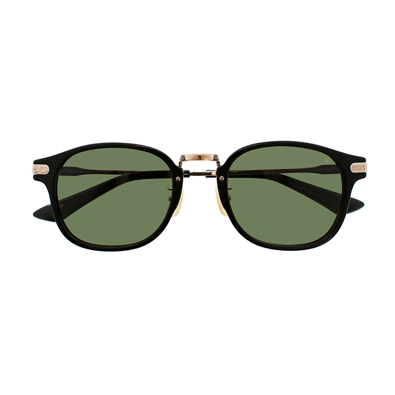 【ayame】 GNWL BK（Black）レンズカラー：Dark Green サングラス