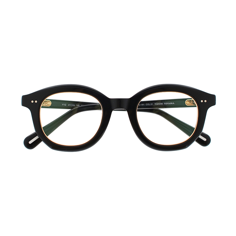 【YUICHI TOYAMA.】 U-181 YYZ 01（Black/Gold） メガネ