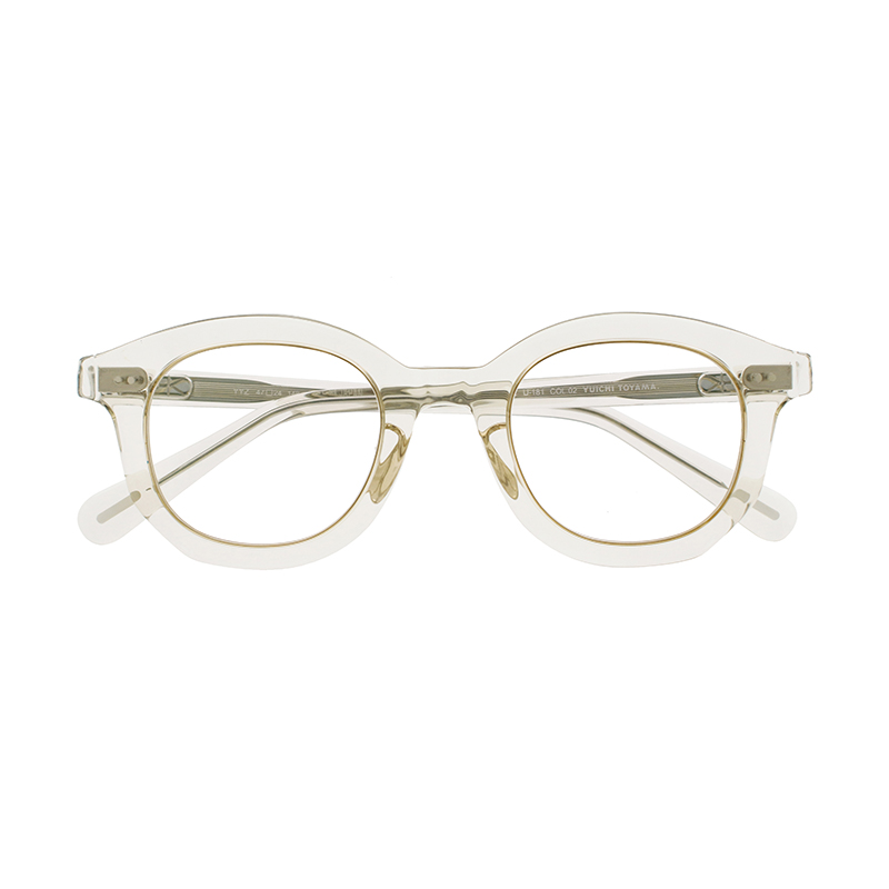 【YUICHI TOYAMA.】 U-181 YYZ 02（Clear Sand Gray/Gold+Silver） メガネ