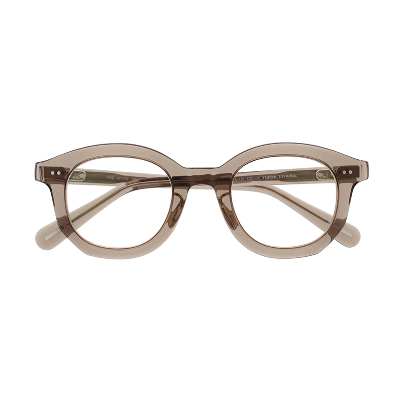 【YUICHI TOYAMA.】 U-181 YYZ 03（Taupe/White Gold） メガネ