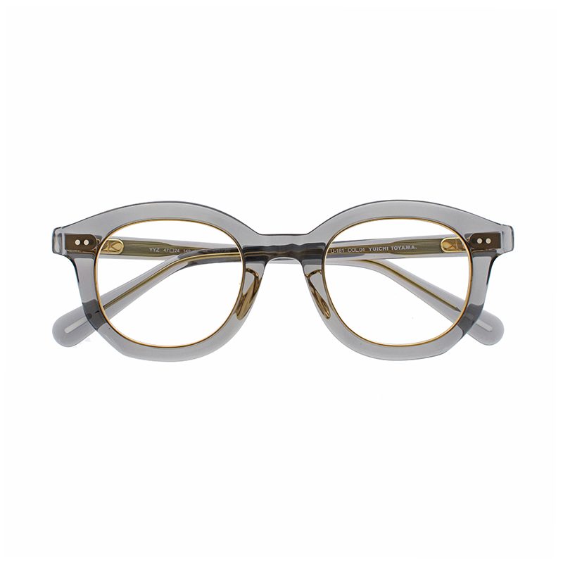 【YUICHI TOYAMA.】 U-181 YYZ 04（Clear Gray/Gold） メガネ
