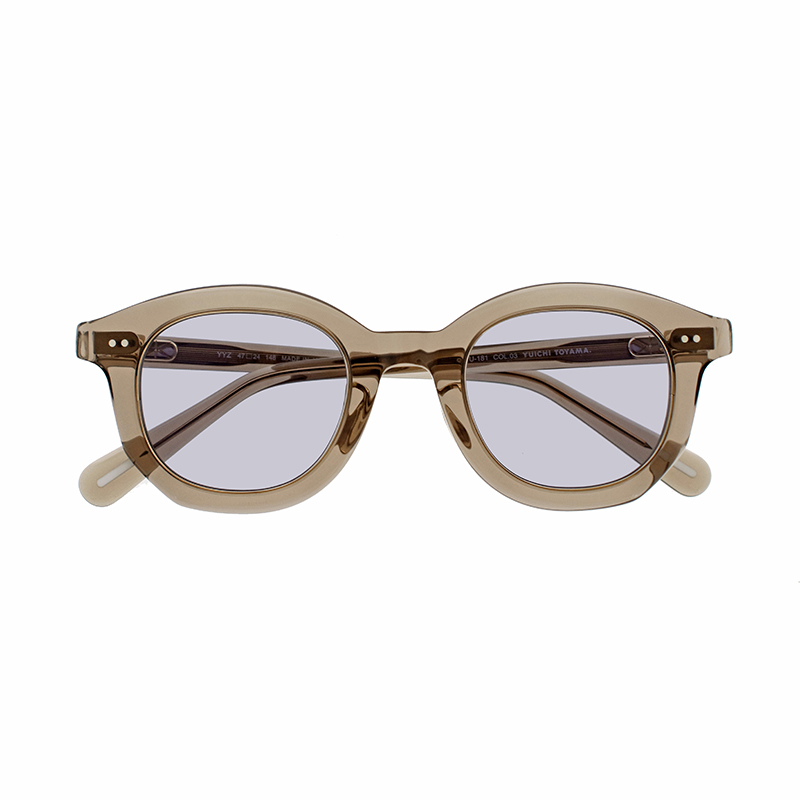 【YUICHI TOYAMA.】 U-181 YYZ 03（Taupe/White Gold）レンズカラー：VBL-01 サングラス