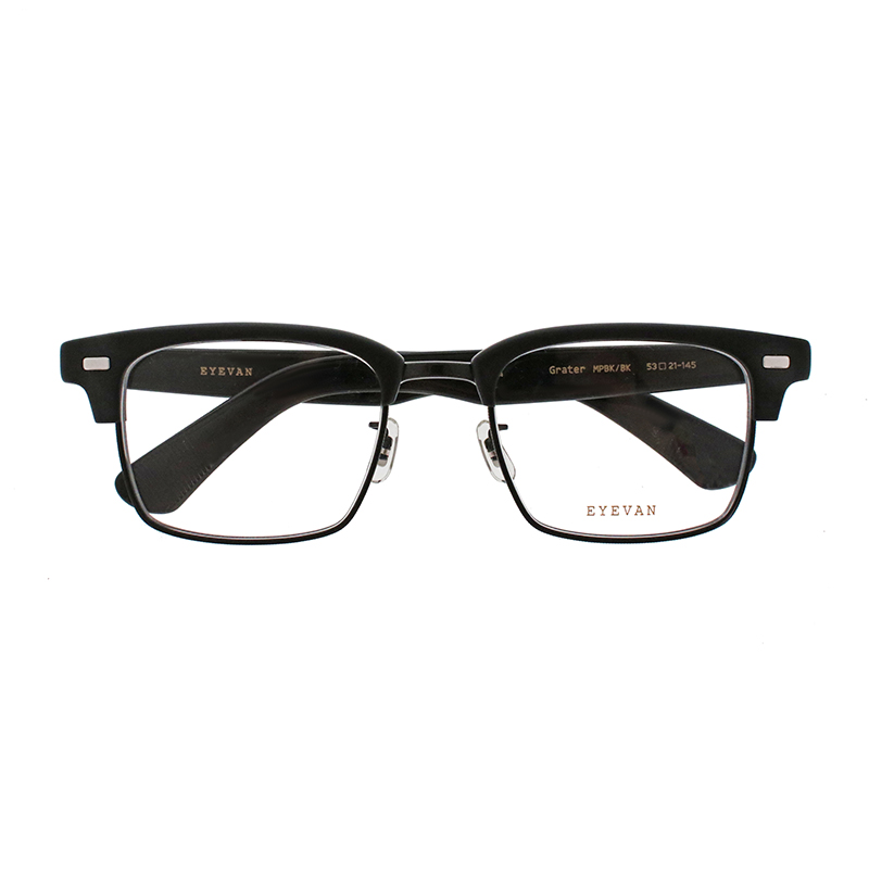 【EYEVAN】 Grater グレーター MPBK/BK（MATTE BLACK/BLACK） メガネ