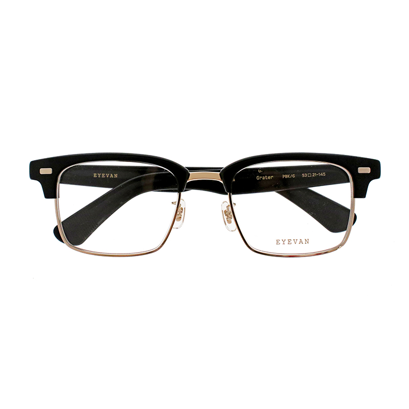 【EYEVAN】 Grater グレーター PBK/G（PIANO BLACK/GOLD） メガネ