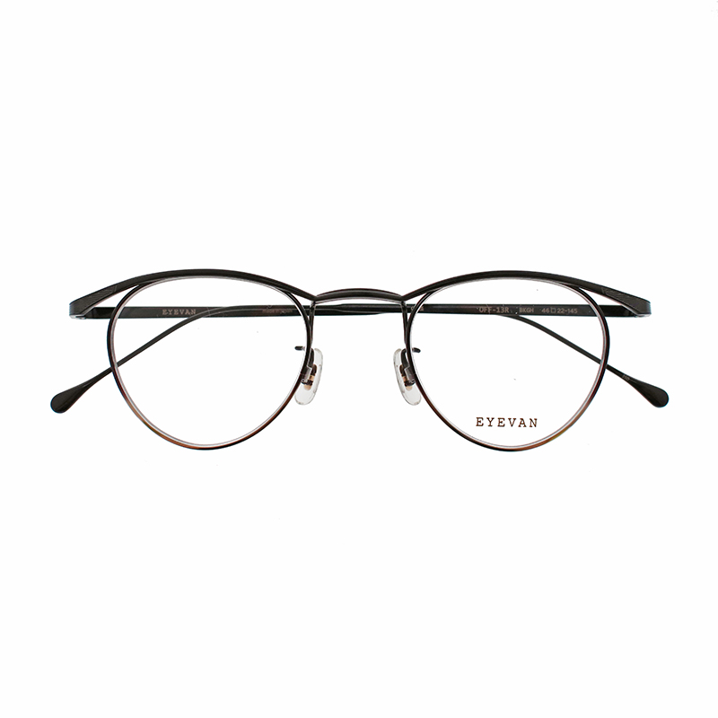 【EYEVAN】 CAPSULE COLLECTION OFF-13R BKGH（BLACK/GOLD HALF） メガネ