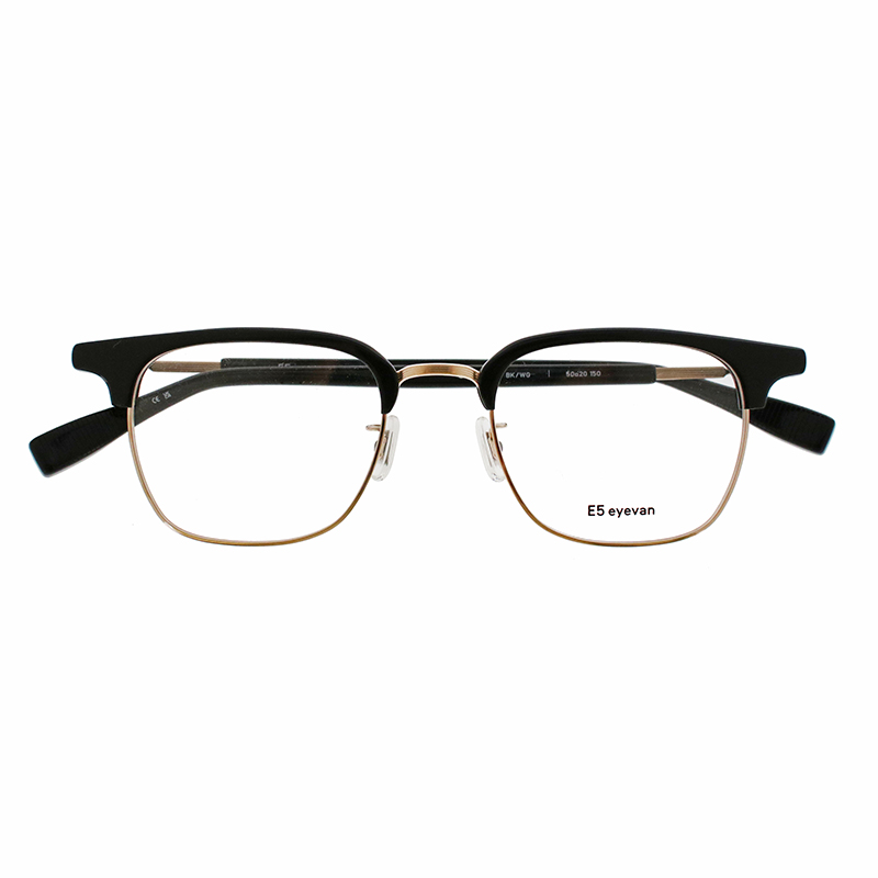 【E5 eyevan】 c6 BK/WG（Black/White Gold） メガネ