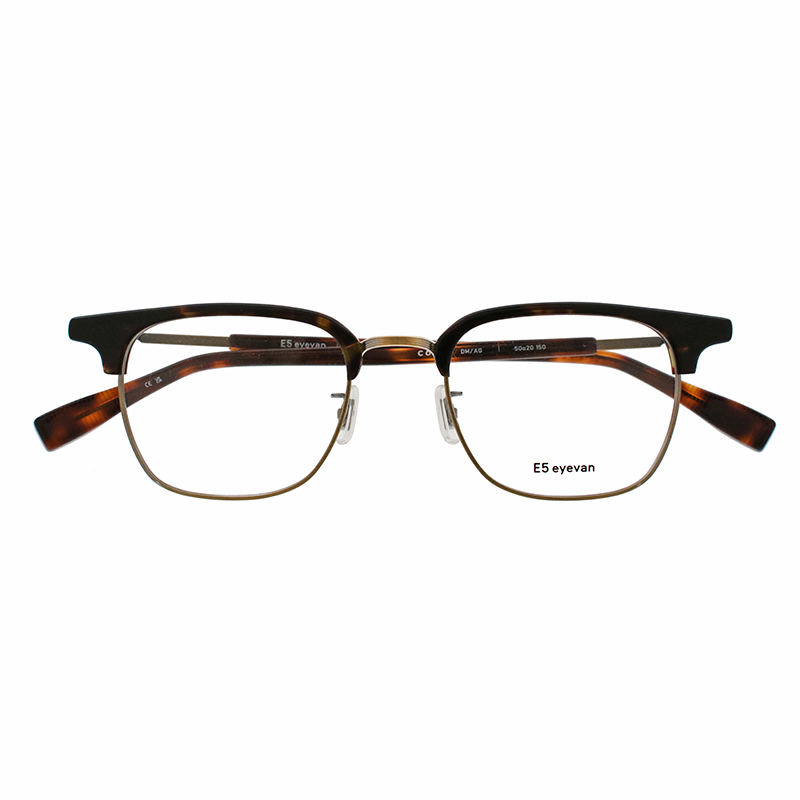 【E5 eyevan】 c6 DM/AG（Dark Demi/Antique Gold） メガネ