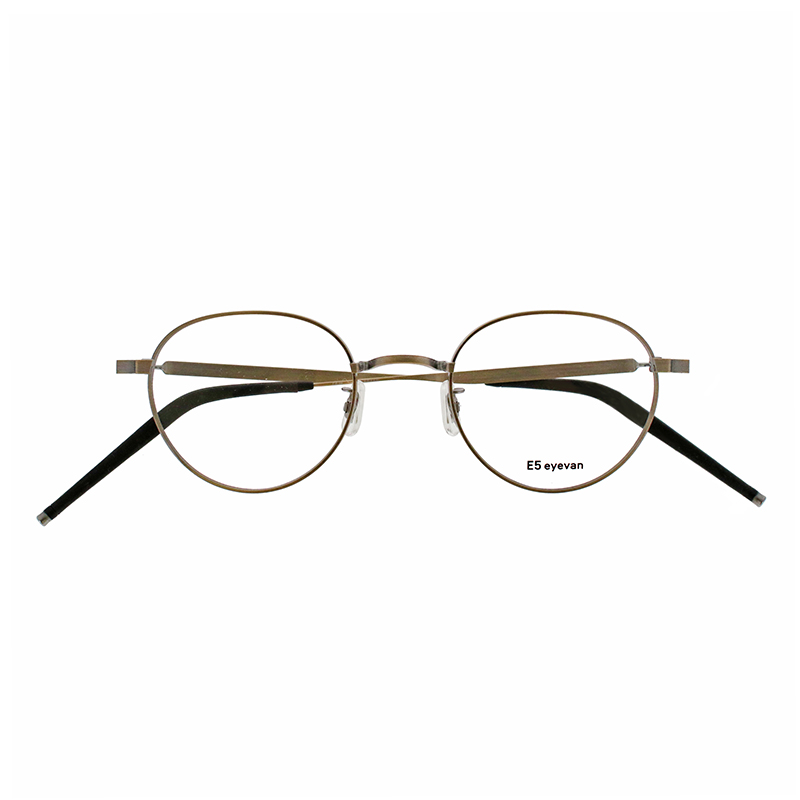 【E5 eyevan】 ｍ17 AG/AG（Antique Gold/Antique Gold） メガネ