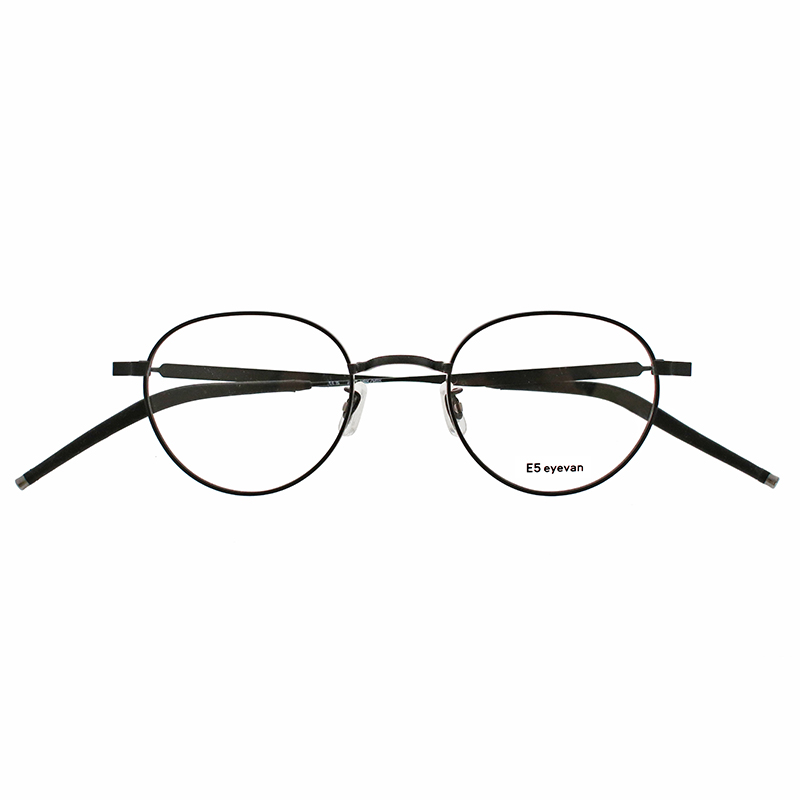 【E5 eyevan】 ｍ17 MBK/MBK（Mat Black/Mat Black） メガネ