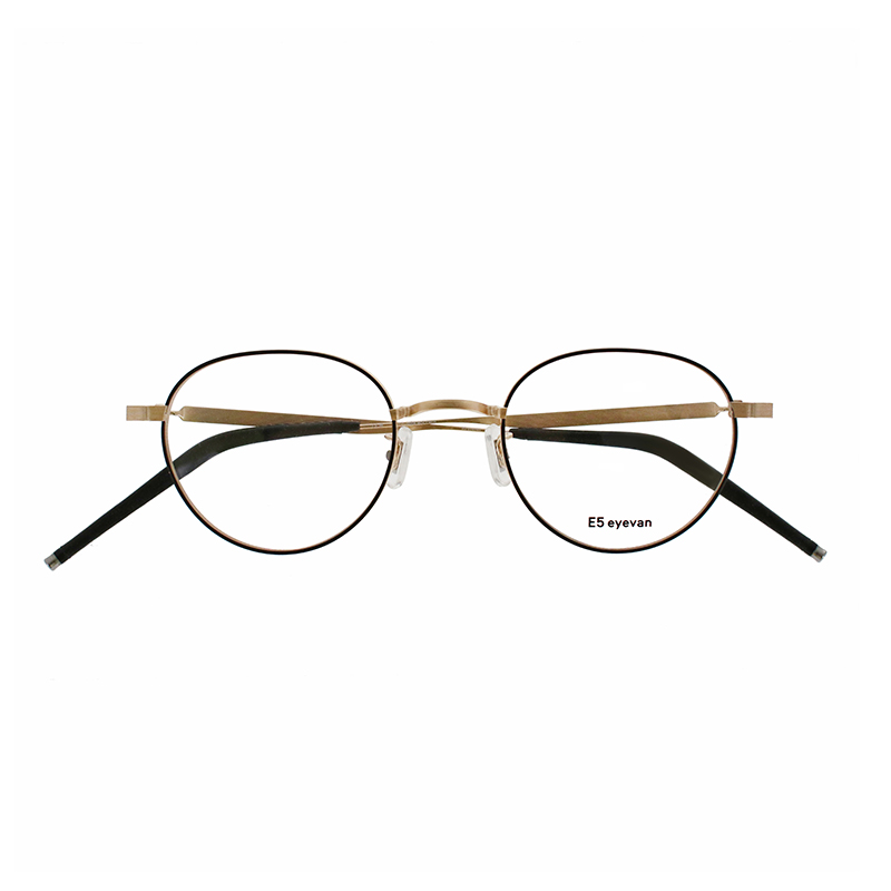 【E5 eyevan】 ｍ17 MBKWG/WG（Mat Black/White Gold/White Gold） メガネ