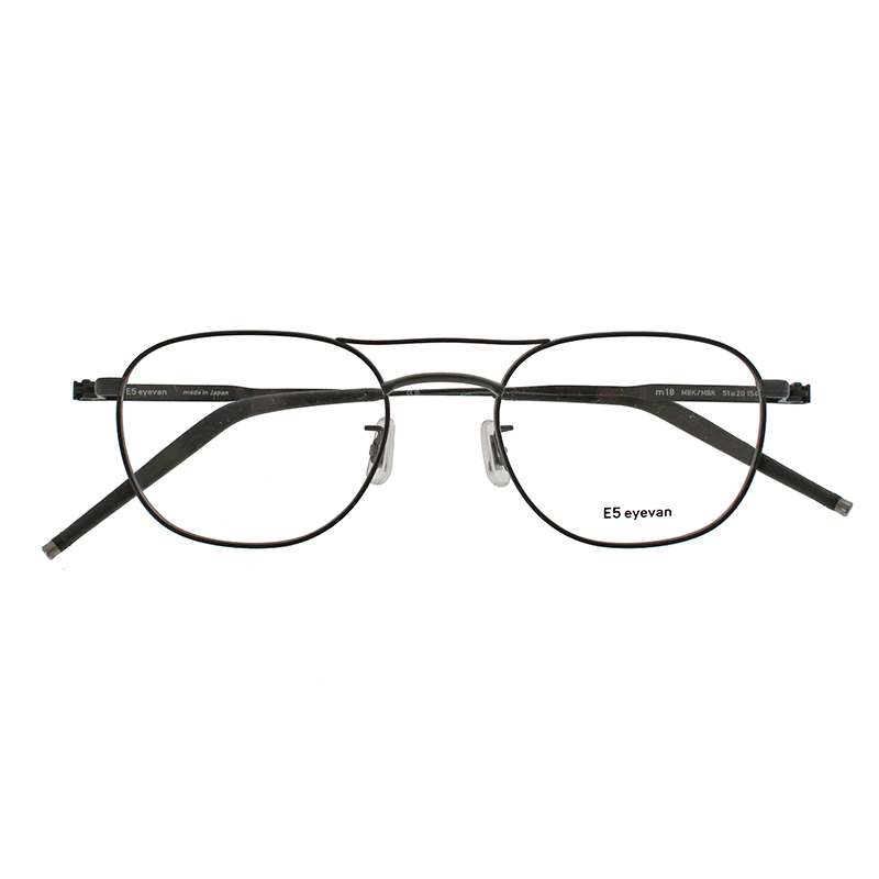 【E5 eyevan】 ｍ18 MBK/MBK（Mat Black/Mat Black） メガネ