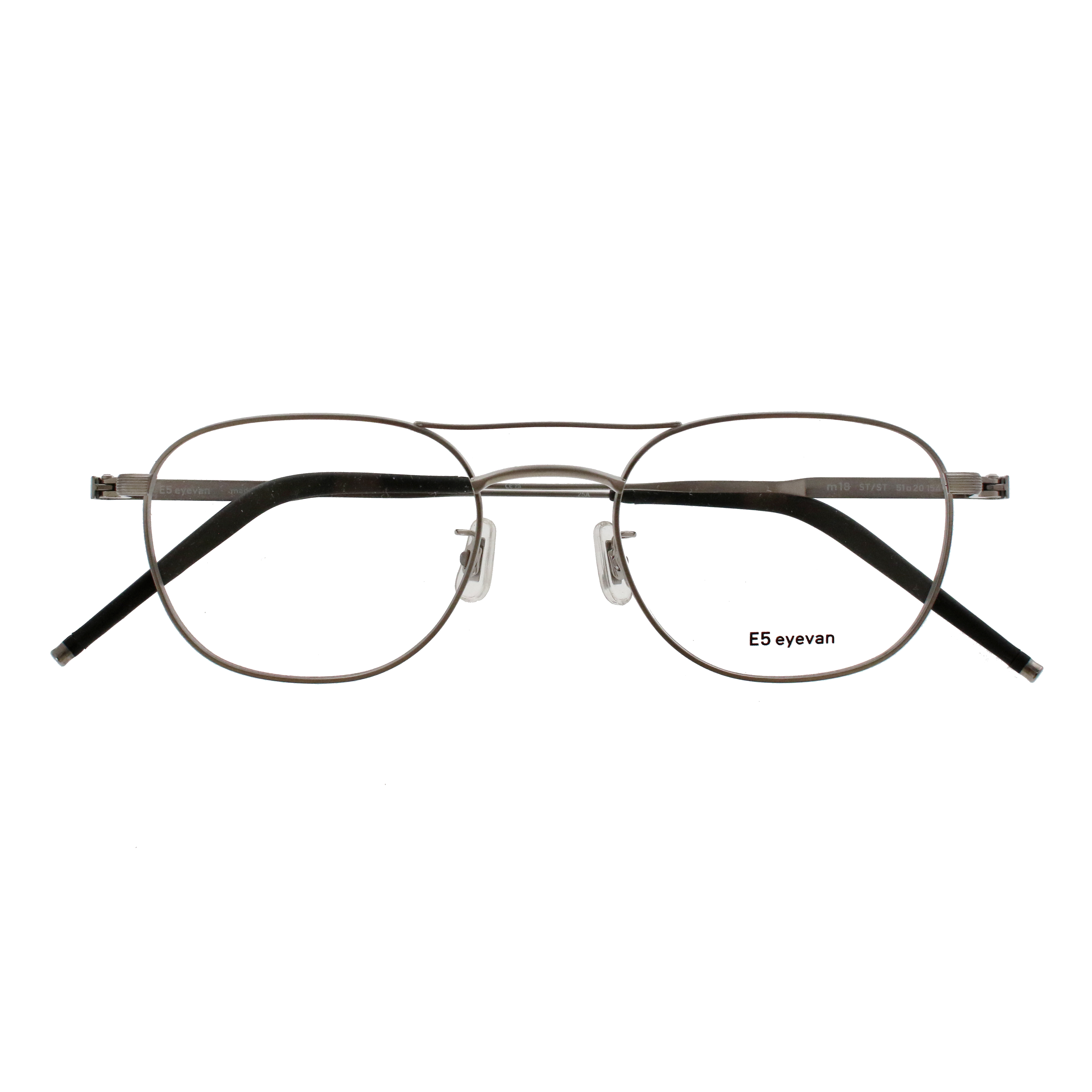 【E5 eyevan】 ｍ18 ST/ST（Shirring Titanium/Shirring Titanium） メガネ